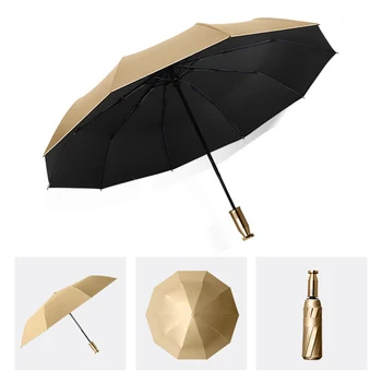 10K Silné Luxusné Obchodné Muž Veľké Dáždniky Vetru Vrstvou Titánu Odolný Dáždnik Automatické Dážď Muži Ženy Parasol