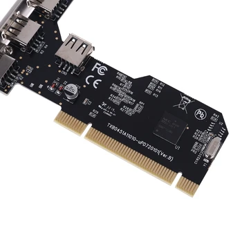 5 Porty USB 2.0 PCI Hub Radič Rozširujúca Karta 480Mbps Ploche Converter NEC720101 Chipset Ovládač Obrázok 1