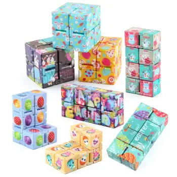 Farebné Veľkonočné Vzor Magic Cube Nepremokavé Stickerless Antiadhesive Groove Odbúranie Stresu Hádanky Hračka Pre Deti, Vzdelávacie Darček Obrázok 0