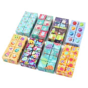 Farebné Veľkonočné Vzor Magic Cube Nepremokavé Stickerless Antiadhesive Groove Odbúranie Stresu Hádanky Hračka Pre Deti, Vzdelávacie Darček Obrázok 2