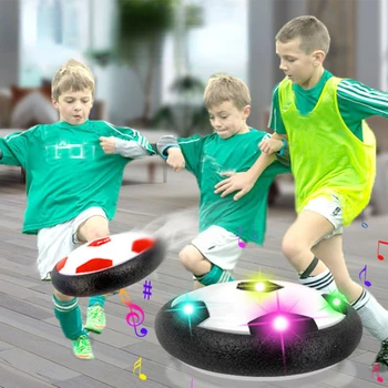 Horúce Šport Deti Levitovať Pozastavenie Futbalový Loptu Vzduchovom Vankúši Plávajúce Pena Futbal s LED Svetlom Lietanie Hračky Futbal Deti Darčeky