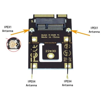 Nové M. 2 NGFF Na Mini PCI-E USB Adaptér Pre M. 2, Wifi, Bluetooth, Wlan Karta Intel AX200 9260 8265 8260 Pre Notebook Obrázok 2