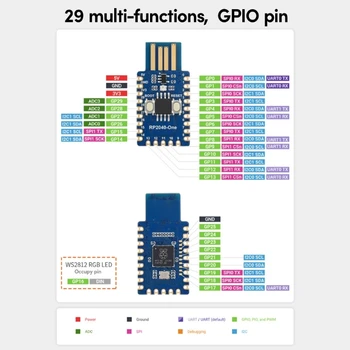 Pico-Ako MCU Rady na základe Raspberry Pi Microcontroller Čip RP2040 USB-Konektor Low-Cost Podpory, C/C++ MicroPython Obrázok 3