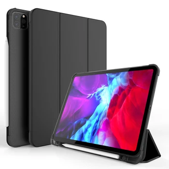 Puzdro Pre iPad Pro 11 2020 S Ceruzkou Držiteľ PU Kožené Kryt Silikónové Mäkké Späť Smart Case Pre iPad Pro 11 2. 2020 prípad Tabletu Obrázok 0