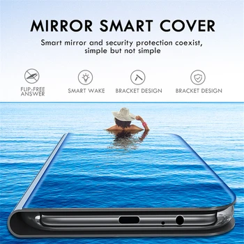 Redmi Poznámka 8t Prípade, Smart Mirror Flip Cover Pre Xiao Redmi Poznámka 8 Pro 8pro 8 T T8 Stojan Prípade Xiomi Remi Note8 Note8pro Note8t Obrázok 4
