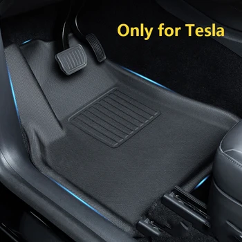 Tesla Podlahové Rohože Auto Vlastné 3D Nohy Podložky Pre Model 3 Model Y Nepremokavé Non-Slip Koberec 2019-2021 Koberce коврики для автомобиля
