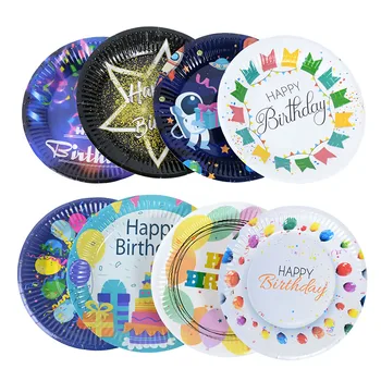 10Pcs Birhtday Party Dekorácie Jednorázový Riad Dosky DIY Tortu Papier Pan pre Deti Happy Birthday Party Baby Sprcha Dodanie
