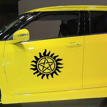 12*12 cm Osobnosti Auto Nálepky Nadprirodzené Anti-Držanie Pentagram Auto Príslušenstvo PVC Odtlačkový pre Opel Polo Škoda Obrázok 2