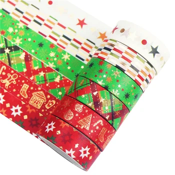 12PCS Vianočná Vločka DIY Dekorácie Pásky, Samoopaľovacie Nálepky A papierovú Pásku Nastaviť Obrázok 2