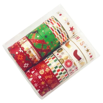12PCS Vianočná Vločka DIY Dekorácie Pásky, Samoopaľovacie Nálepky A papierovú Pásku Nastaviť Obrázok 4