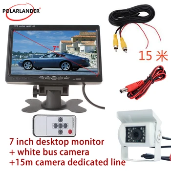 12V opierky hlavy Auto Monitor 2 Spôsob Video Vstup TFT LCD Farebný Displej Spätné Kamery Diaľkové Ovládanie 7-Palcový alebo 9 Palcový Displej Obrázok 2