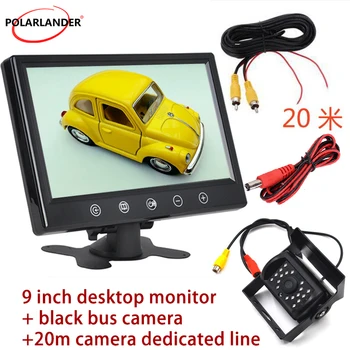 12V opierky hlavy Auto Monitor 2 Spôsob Video Vstup TFT LCD Farebný Displej Spätné Kamery Diaľkové Ovládanie 7-Palcový alebo 9 Palcový Displej Obrázok 5