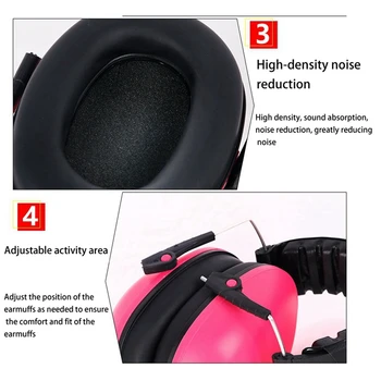 2 KS Anti-Noise slúchadlové chrániče Sluchu na Ochranu proti Hluku a Ochrana Sluchu A potlačenie Šumu Redukcia slúchadlové chrániče Sluchu, Ružová & Blue Obrázok 4