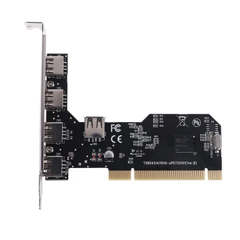 5 Porty USB 2.0 PCI Hub Radič Rozširujúca Karta 480Mbps Ploche Converter NEC720101 Chipset Ovládač Obrázok 0