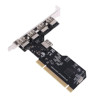 5 Porty USB 2.0 PCI Hub Radič Rozširujúca Karta 480Mbps Ploche Converter NEC720101 Chipset Ovládač Obrázok 4