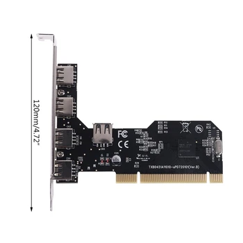 5 Porty USB 2.0 PCI Hub Radič Rozširujúca Karta 480Mbps Ploche Converter NEC720101 Chipset Ovládač Obrázok 5