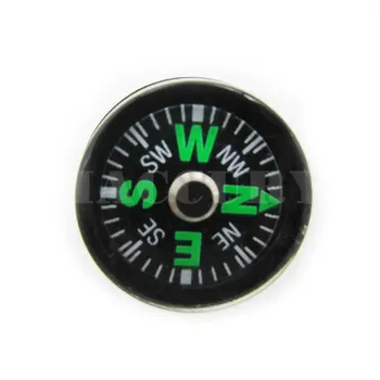 (50 ks/Lot) Priemer 15 mm Mini Kompas Vreckový Kompas na Úrovni Pravítko Núdzové Nástroj Prežitia