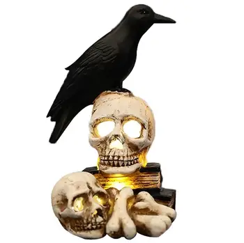Halloween Dekorácie, Lampy, Lebka Vrana Kosti LED Nočné Svetlo Horor Haunted House Bar Tajnej Miestnosti Zdobiť Rekvizity Ozdoby