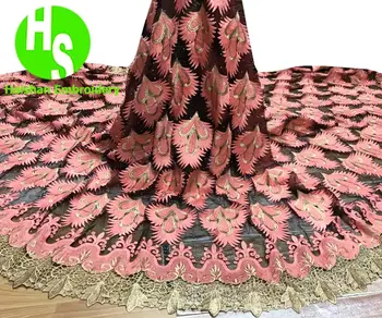 HS Afriky Čipky Textílie 2019 Vysoko Kvalitnej Čipky francúzskej Čipky Tkaniny, Výšivky 2020 afriky svadobné čipky, Krajky Textílie francúzsky Obrázok 4