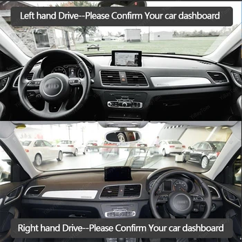 Kožené Dashmat Panel Kryt Pad Dash Mat Koberec pre Audi Q3 8U 2012~2018 Auto-Styling príslušenstvo S-line RS Q3 2013 2015 2016 Obrázok 1