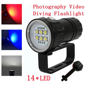 LED Fotografie, Video Potápačská Baterka 6x XHP70 / 90 LED svetlo 20000LM podvodné 100m vodotesné Taktické baterky Lampy