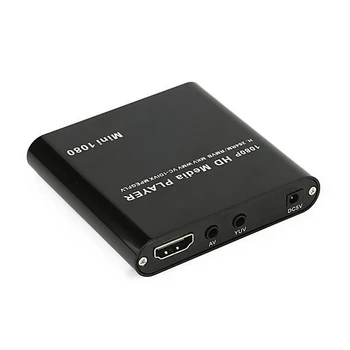 Mini HDMI kompatibilné Media Player 1920x1080P Full HD Digital Pevný Disk Hráčov S Diaľkovým ovládačom