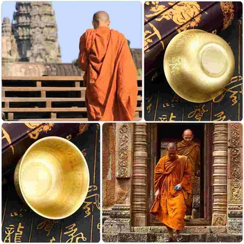 Misa Ponúka Tibetský Bowlssuppliesaltar Smudging Dekor Vody Ozdobné Medené Dekorácie Držiteľ Pohára Chrámu Horák Hrnček Rituál Obrázok 1