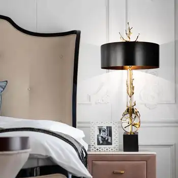 Moderné Tvorivé Stolná Lampa Dizajnér Model Miestnosti, Dekoratívne Nočná Lampa Osobnosti Medi Pobočky Mramoru Čaj Osvetlenie Zariadenie