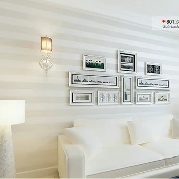 Moderný jednoduchý netkaných tapiet zvislý pruh ryža biela béžová tapety obývacia izba, spálňa hotel obyčajný farba