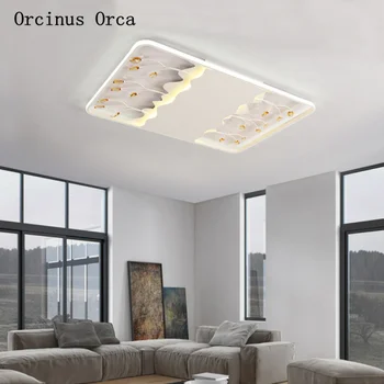 Moderný kompaktný LED námestie stropné lampy, obývacia izba, spálňa Nordic LED nový ultra-tenký crystal stropné svietidlo doprava zadarmo