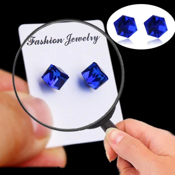 Móda Elegantné Crystal Magnet Náušnice Pre Ženy, Luxusné Veľký Zirkón Námestie Vyhlásenie Stud Náušnice Šperky