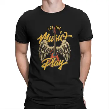 Nechať Hudbu Hrať Špeciálne Tričko Bass Guitar Rock Hudba, Voľný čas T Shirt Najnovšie T-shirt Pre Dospelých