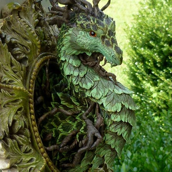 Nová lesná dragon živice socha dekorácie je vhodná pre domáce vnútorné a vonkajšie terasu, verandu dragon páry 15x15 cm Obrázok 0