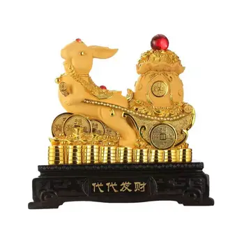 Nové Zlaté králik feng shui dekorácie socha, detské narodeninové darčeky roztomilý tvorivé remesiel Príslušenstvo pre domáce dekorácie