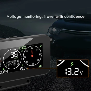 Pre Všetky Autá M60 Auta GPS HUD Rýchlomer Inteligentné Inclinometer Off-Road Rýchlosť Zobrazenie Nakloniť Ihrisku Uhol Kompas Obrázok 1