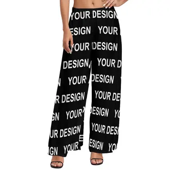 Pridať Dizajn Prispôsobený Nohavice Zákazku Váš Image Office Široké Nohavice Dámske Veľká Veľkosť Streetwear Tlač Rovné Nohavice