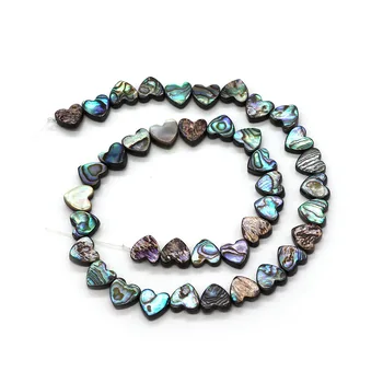 Prírodné Abalone Shell Horizontálny Otvor Lásky 10 mm Korálky na Výrobu Pár Šperky Láska DIY Náhrdelníky Náušnice, Náramok Príslušenstvo
