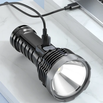 Silné Svetlo Blesku Prenosné High-power USB Nabíjanie, Super Svetlé Lotus Hlavu Led Svietidlo Outdoor Camping Baterka