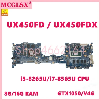 UX450FD I5/I7-8. CPU GTX1050/V4G 16 G/8G-RAM Notebook základná Doska Pre ASUS ZenBook Pro 14 UX450FD UX450FDX UX450F Doske Používané