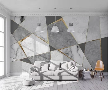 Vlastné tapetu moderný minimalistický abstraktné geometrické mramoru spálňa štúdia pozadí steny 3d tapeta papier peint Obrázok 0