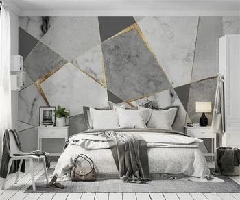 Vlastné tapetu moderný minimalistický abstraktné geometrické mramoru spálňa štúdia pozadí steny 3d tapeta papier peint Obrázok 1