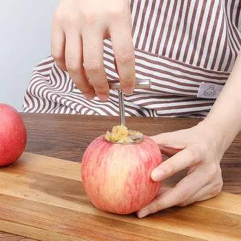 Z Nehrdzavejúcej Ocele Apple Ryža Formy Dusené Kandizovaného Cukru Hruška Veľké Jadro S Ramenami Ovocie Core Otvor Digger Odstraňovač Kuchynské Pomôcky Obrázok 2